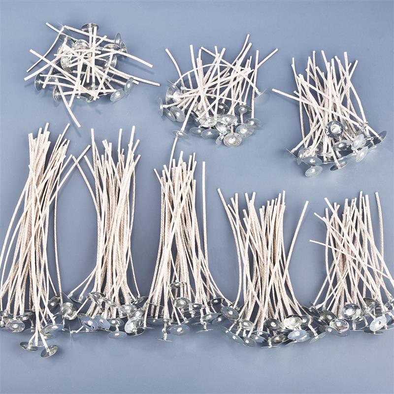 Candle Making Ingredients - キャンドル作り用のスモークコットンワックスライン,エンボス加工されたキャンドル,傷んだワックスエレンツ,30個
