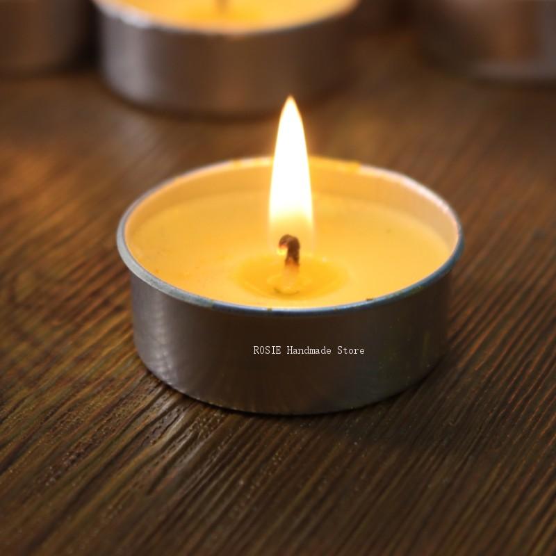 Candle Making Ingredients - 空のティーワックス丸型アルミボックス100ウィックステッカーキャンドル100コンテナー大豆ワックス型DIYキャンドルツール