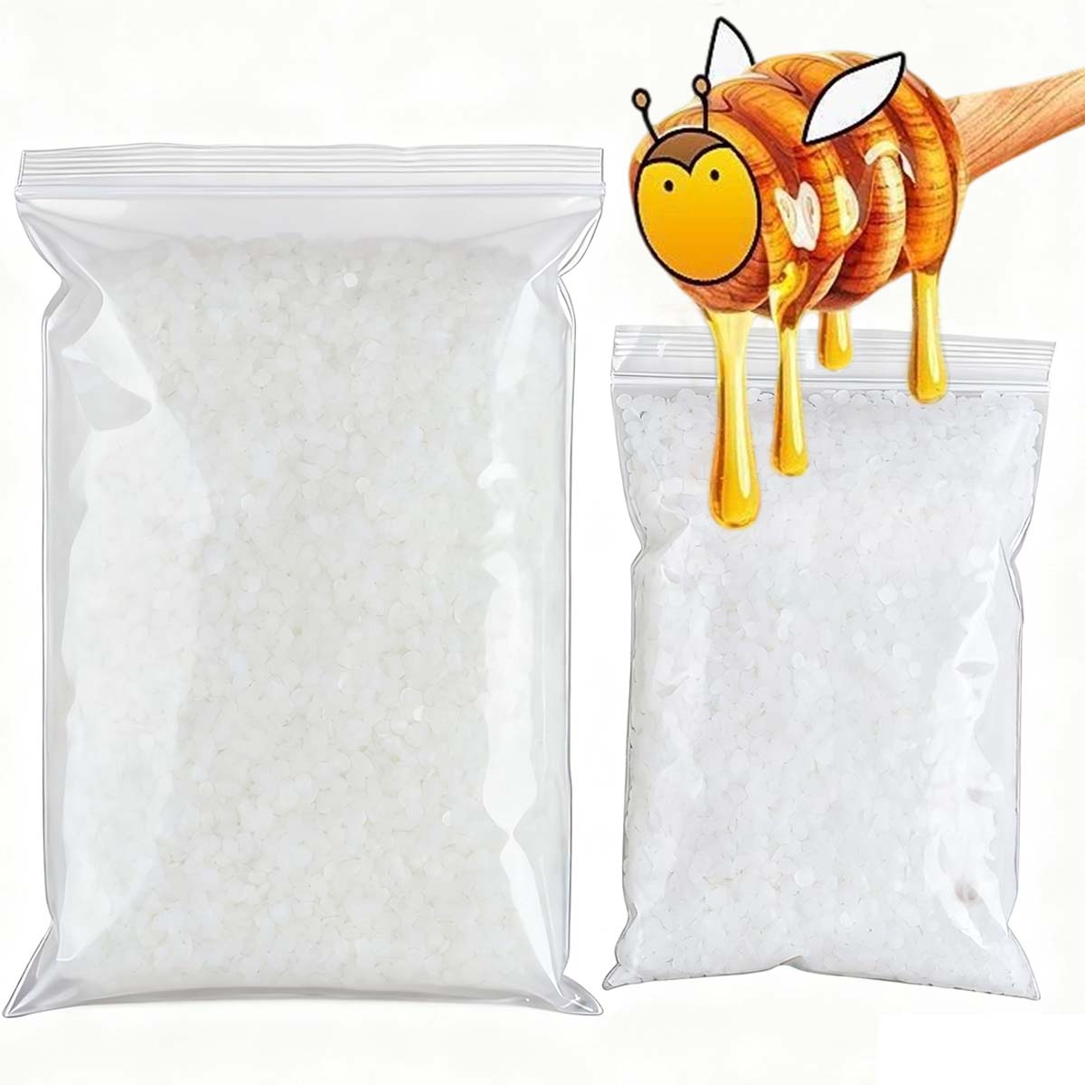 Candle Making Ingredients - 200g-1000g 白蜜蝋 純天然粒状 香り付きキャンドル材料 DIY 無煙芯材料