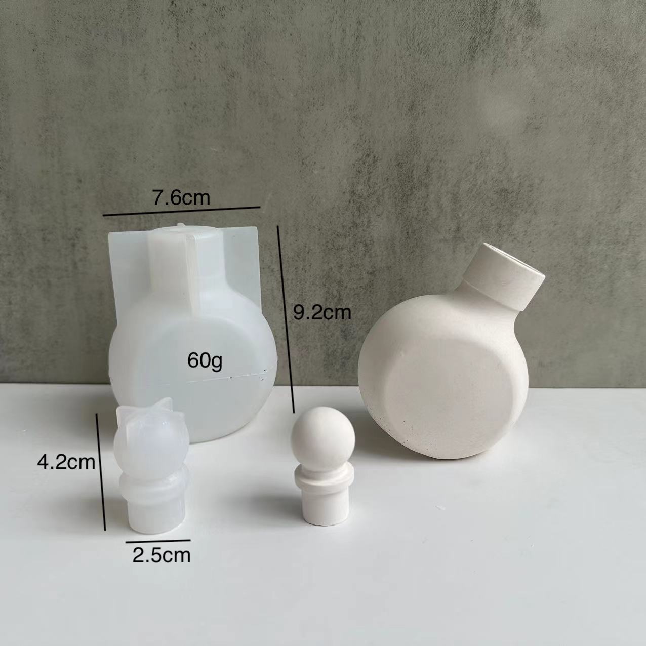 香水ボトル花瓶用シリコンモールドエポキシ樹脂、石膏、コンクリ - Candle Making And Perfume のレビューと価格