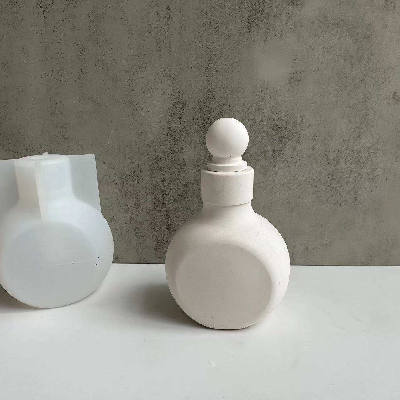 香水ボトル花瓶用シリコンモールドエポキシ樹脂、石膏、コンクリ - Candle Making And Perfume のレビューと価格