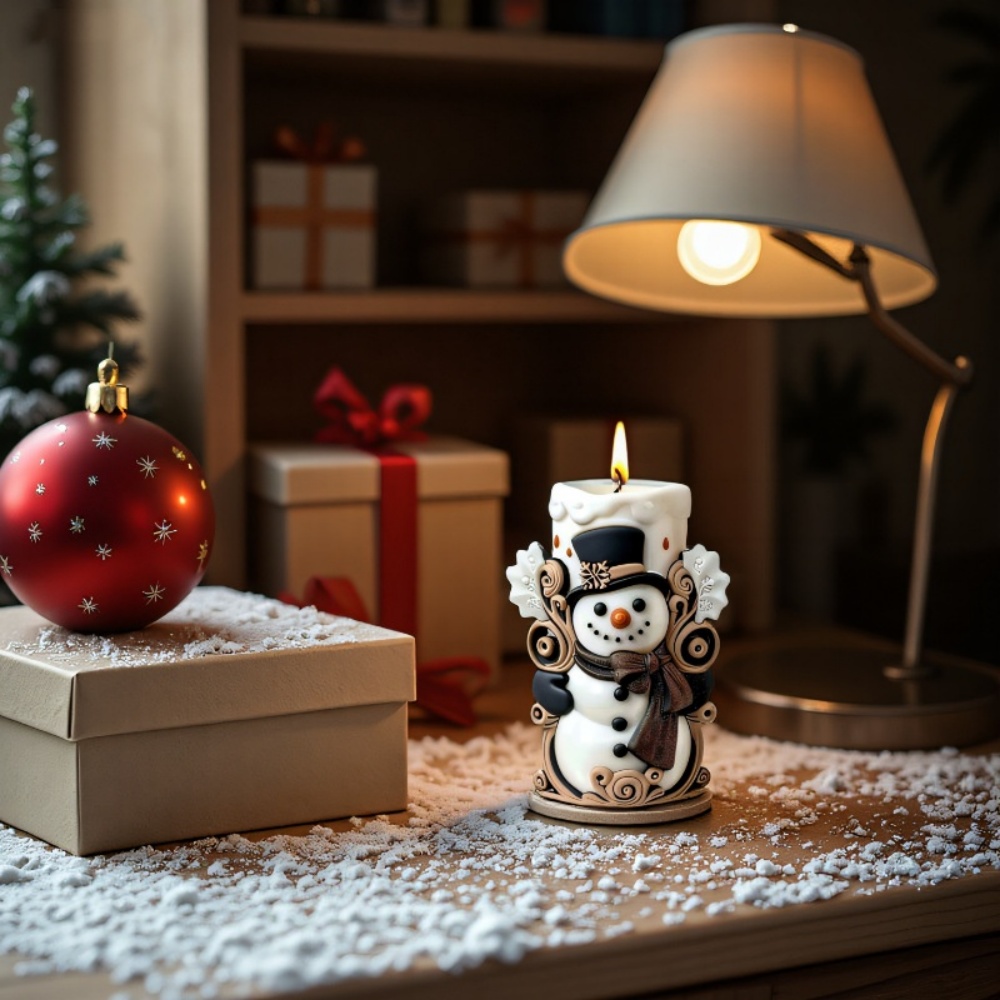 冬のキャンドル型高品質シリコン型 3d 雪だるま型白冬のイベ - Candle Making Event のレビューと価格