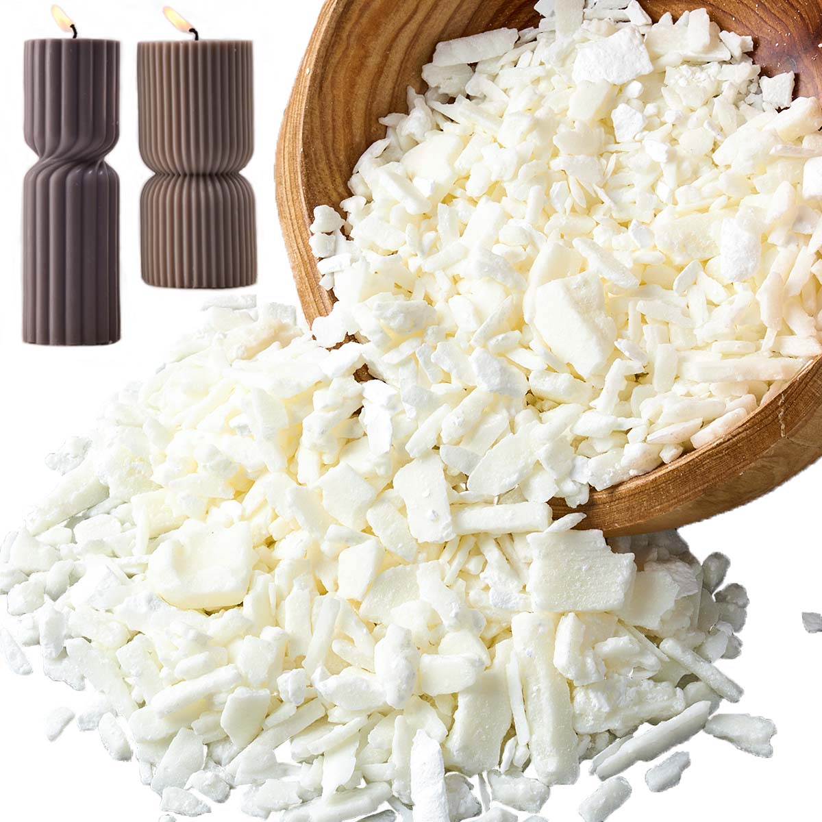 1 ポンドピュアホワイト大豆ワックス DIY 手作りキャンド - Candle Making Ingredients のレビューと価格