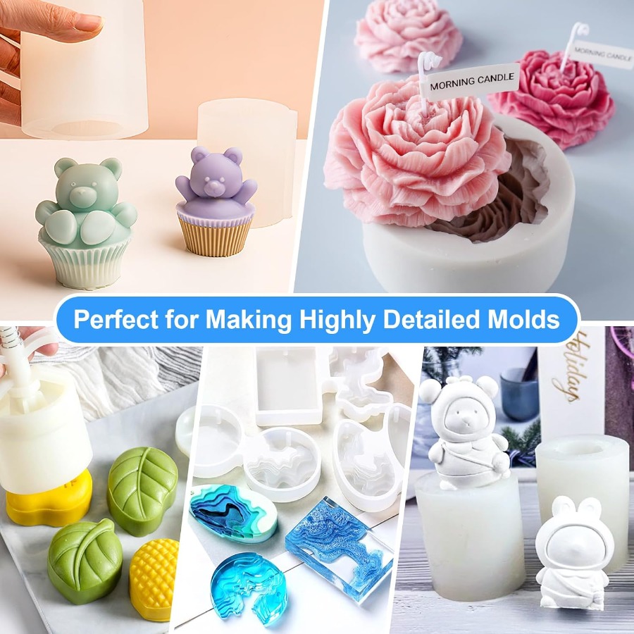 シリコンモールド作成キット、38.8オンス 15A弾性液体シ - Candle Making Ingredients のレビューと価格